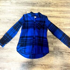 Express brand flannel - blue and black.